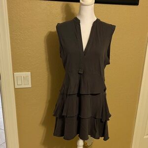 Vintage LL Cool J Gray Sleeveless Tiered Dress, Size‎ Large